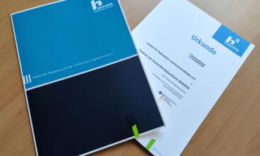 Urkunde Förderer des Deutschlandstipendiums